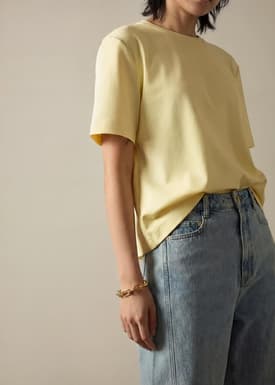 Billie Neoprene Round Neck Trapeze Tee