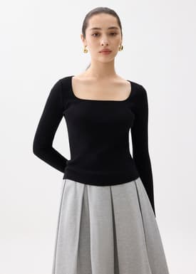 Mikaela Knit Square Neck Top