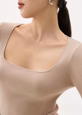 Mikaela Knit Square Neck Top