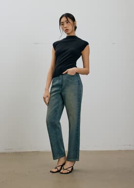 Huan Mock Neck Knit Top