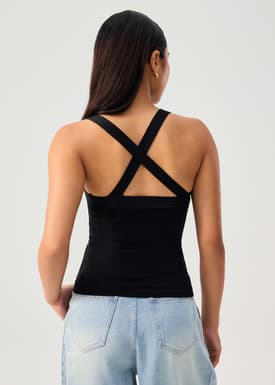 Tola Knit Cross Back Tank Top