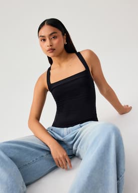 Tola Knit Cross Back Tank Top