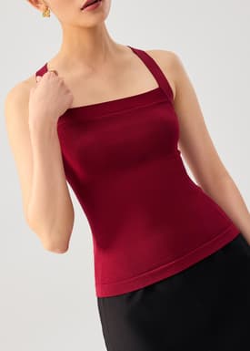 Tola Knit Cross Back Tank Top