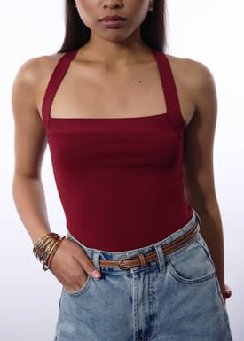 Tola Knit Cross Back Tank Top
