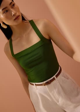 Tola Knit Cross Back Tank Top