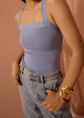 Tola Knit Cross Back Tank Top