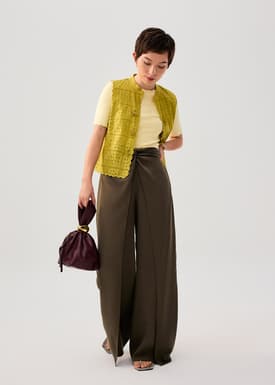 Raisa Knit Scallop Edge Crop Top