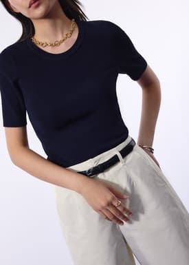 Charlie Knit Round Neck Top