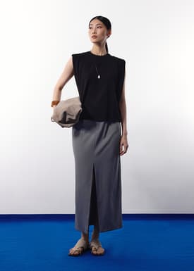 Jae Knit Round Neck Cap Sleeve Boxy Top