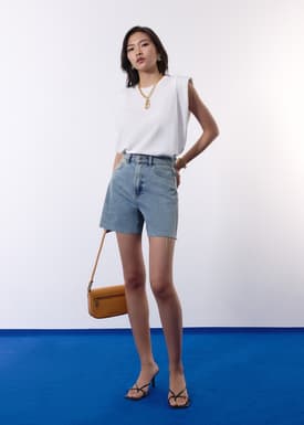 Jae Knit Round Neck Cap Sleeve Boxy Top