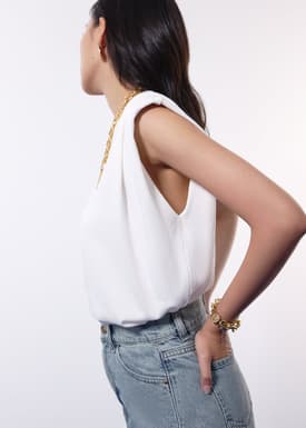 Jae Knit Round Neck Cap Sleeve Boxy Top