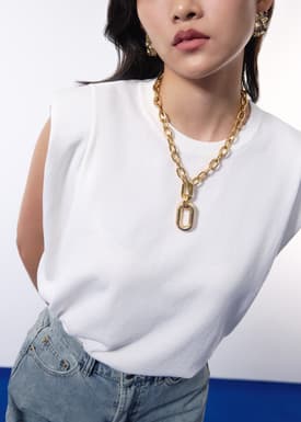 Jae Knit Round Neck Cap Sleeve Boxy Top