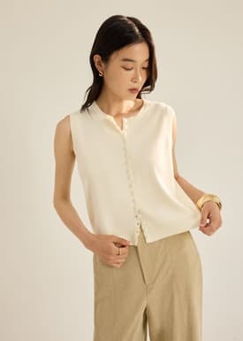 Anjali Scallop Edge Knit Top