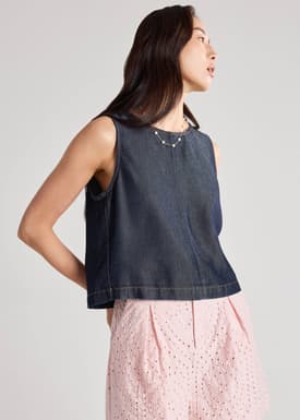 Denim Shell Top