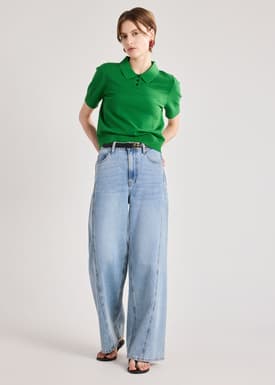 Knit Polo Top