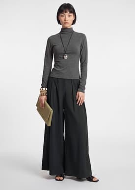 Jersey Turtle Neck Top