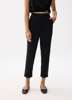 Lynn Tailored Peg Leg Chino Pants