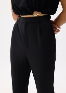 Lynn Tailored Peg Leg Chino Pants