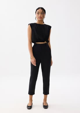 Lynn Tailored Peg Leg Chino Pants