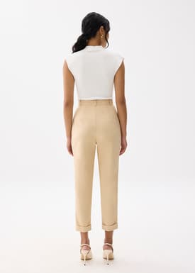Lynn Tailored Peg Leg Chino Pants