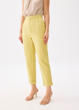 Lynn Tailored Peg Leg Chino Pants