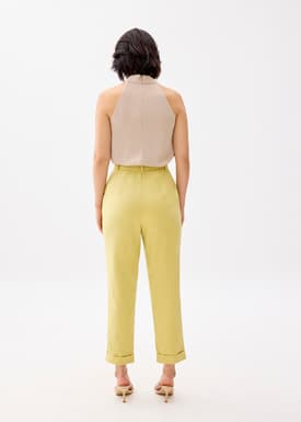 Lynn Tailored Peg Leg Chino Pants