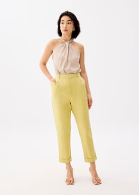 Lynn Tailored Peg Leg Chino Pants