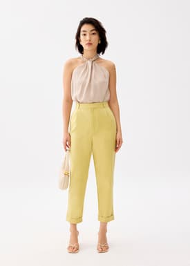 Lynn Tailored Peg Leg Chino Pants