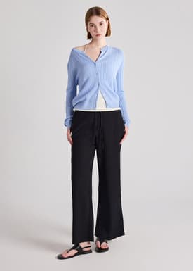 Crinkled Jersey Pants