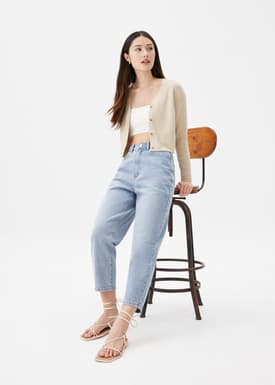 Flynn Cropped Mom Jeans