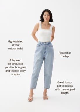 Flynn Cropped Mom Jeans