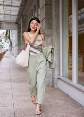 Sloane Elastic Paperbag Jeans