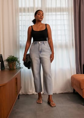 Sloane Elastic Paperbag Jeans