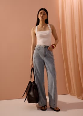 Parker Panelled Straight Leg Jeans