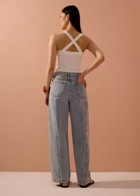 Parker Panelled Straight Leg Jeans