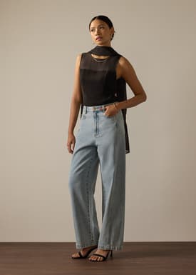 Parker Panelled Straight Leg Jeans