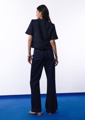 Leggy™ Kei Denim High Waist Kick Flare Sailor Jeans