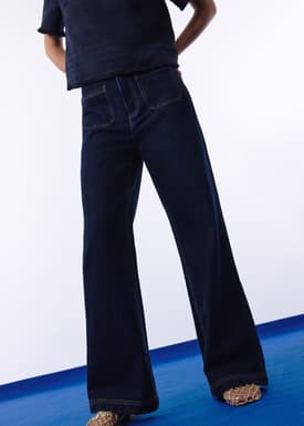 Leggy™ Kei Denim High Waist Kick Flare Sailor Jeans