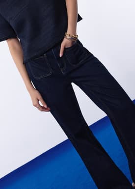 Leggy™ Kei Denim High Waist Kick Flare Sailor Jeans