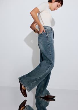 Tzuyu Denim Straight Leg Jeans