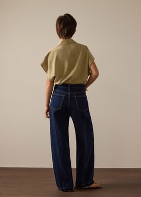 PETITE Parker Panelled Straight Leg Jeans
