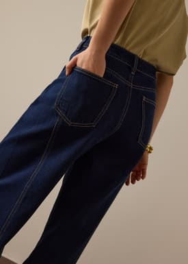 PETITE Parker Panelled Straight Leg Jeans