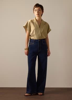 PETITE Parker Panelled Straight Leg Jeans