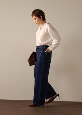 PETITE Parker Panelled Straight Leg Jeans
