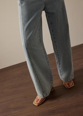 PETITE Parker Panelled Straight Leg Jeans