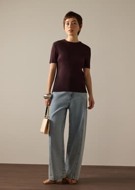 PETITE Parker Panelled Straight Leg Jeans