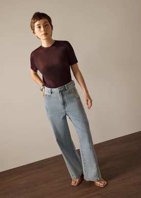 PETITE Parker Panelled Straight Leg Jeans