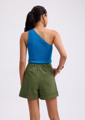 Alyssa Elastic Cotton A-line Shorts