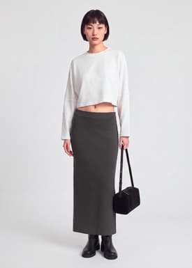 Soft Knit Column Skirt