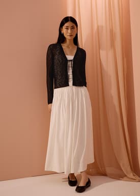 Myeong Sheer Front Tie Cardigan